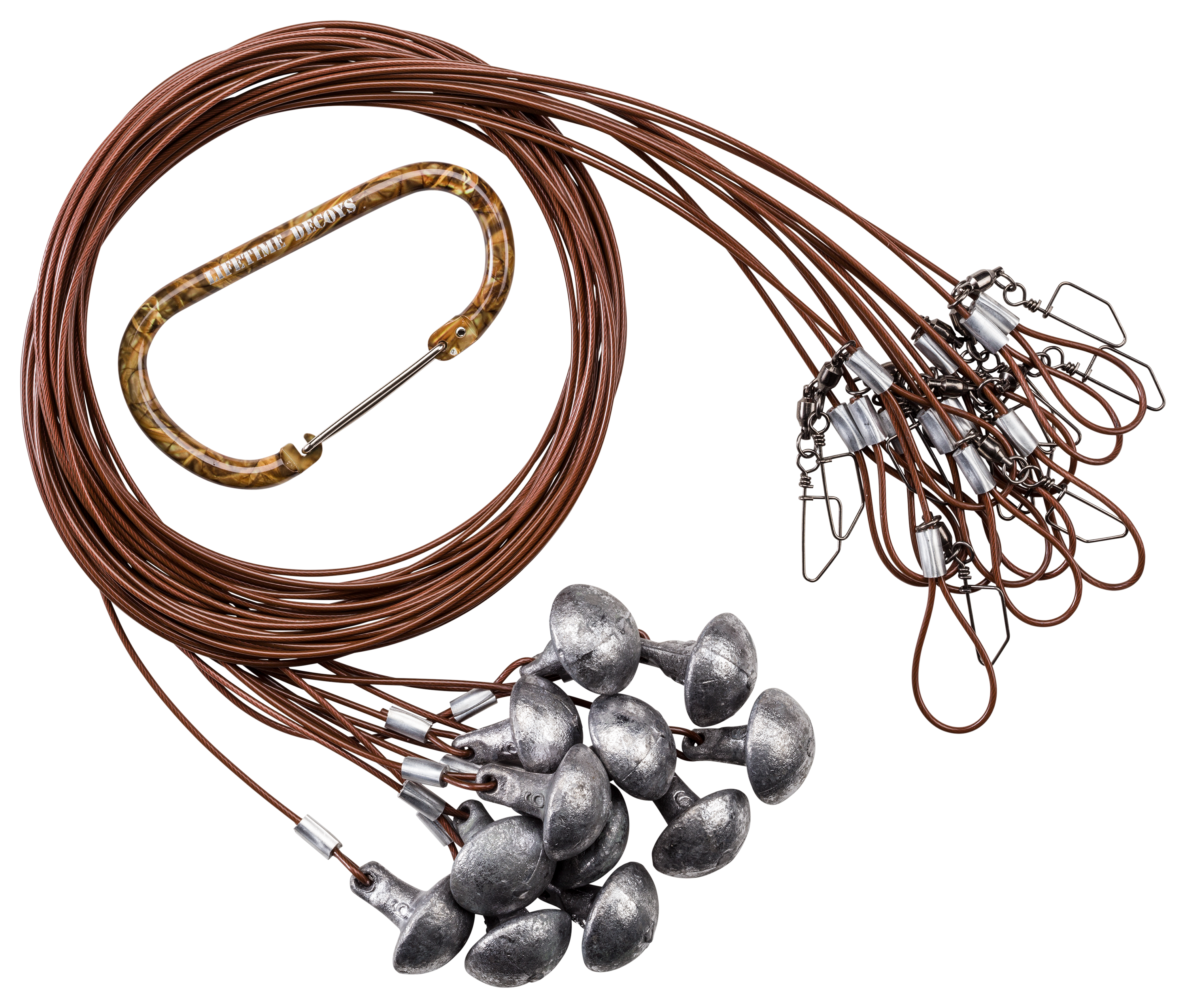 Lifetime Decoys CoatedCable Texas Rigs with Carabiner Cabela's